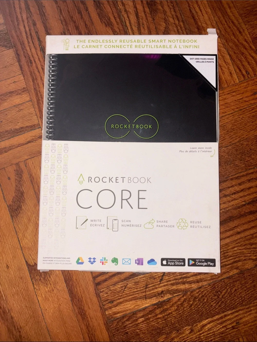 New in Box Rocketbook Core Reusable Notebook with Pen